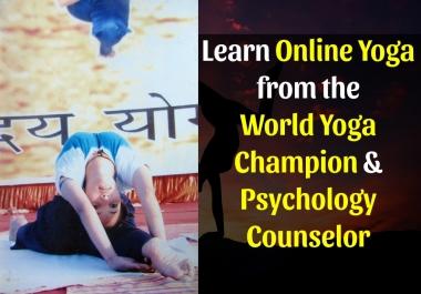 Learn online yoga from the world yoga champion and globally acclaimed yoga teacher