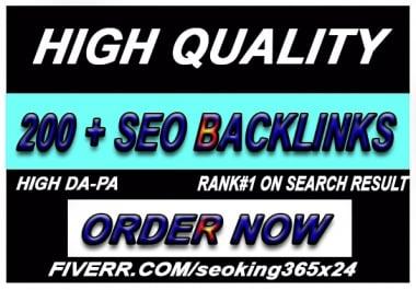 I will do making 200 unique high trust seo safe link building backlink