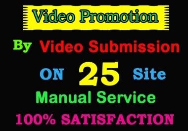 I will do video submission on high PA video sharing sites by manually submission