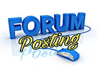 I will do 40 forum posting backlinks High quality