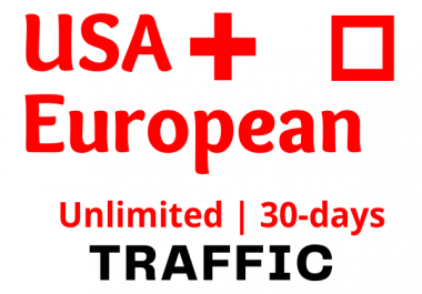 Unlimited USA and Europe Targeted web traffic for 30-days