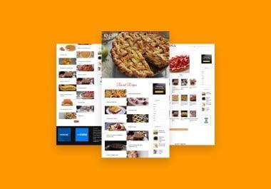+13000 Recipes WordPress Established Website ll Highly profitable