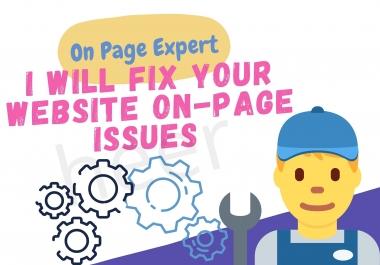 I will fix your website on-page issues