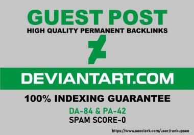 High Quality Guest Post On deviantart. com DA-84
