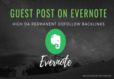 High Quality Guest P0st On Evernote. com DA 92