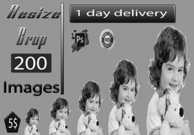 I will crop and Resize 100 Images, Photos, any thing