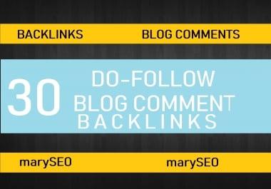 create 30 manual dofollow backlinks with high DAPA