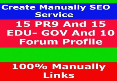 I Will Create 15 PR9 AND 15 EDU-GOV AND 10 FORUM LINKS