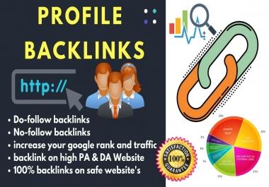 I will creat 20 profile bcklinks high DA PA