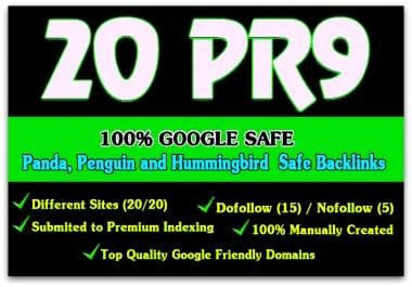 80+ DA High-Quality 20 PR-9 Permanent SEO Backlinks For Fast google ranking