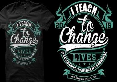 I will do custom tshirt design