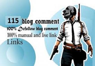 I will 115 unique domains SEO service blog comments backlinks