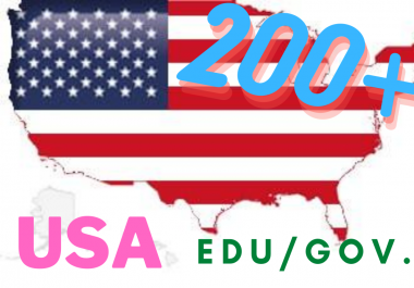 RAnker 200+ USA Edu/Gov SEO Niche Relevant Backlinks from Pr 2-9 from high quality