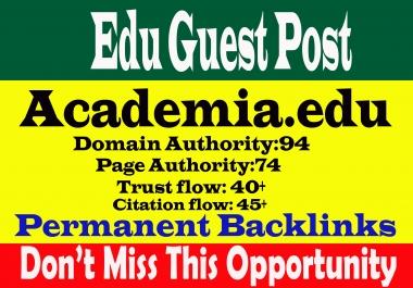 I Will Write And Publish A Edu Guest Post on Academia. Edu Da94
