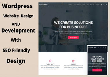 I Will build Seo friendly responsive wordpress website design and development