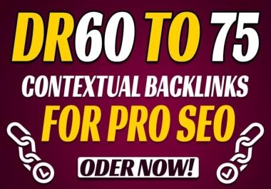 I will 10 PBN DR 60to75 high quality do follow permanent contextual pbn backlinks
