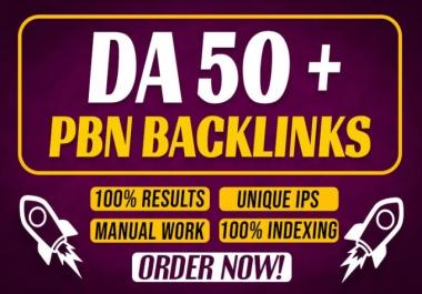 Create PBN 10 DA 50+ Homepage Permanent high quality do follow Backlink