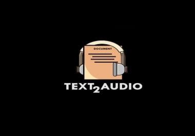 Transcribe English Audio to Text OR Text to Audio