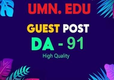 publish a guest post on umn. edu DA91