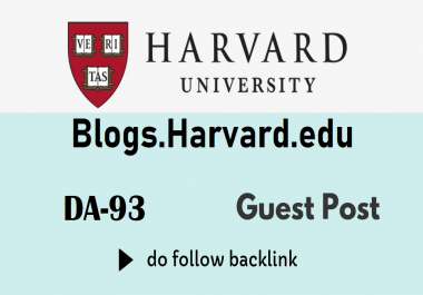 EDU Guest Post on Harvard University - Blogs. harvard. edu DA 93