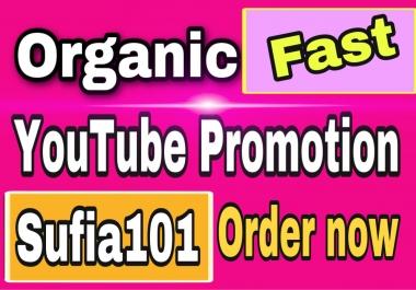 YouTube fast organic video promotion