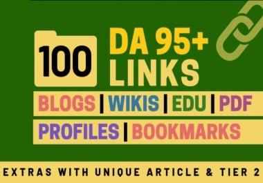 100+ High DA 95+ HQ Links to Ranking Your Website and boost your web authority