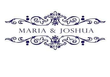 Design luxury wedding monograms