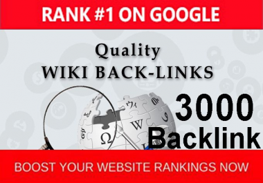 Provide 3000 Wiki Backlinks best for your websites as well as seo