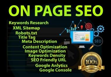I will do complete on page SEO with rich snippets