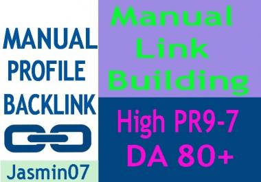Manually Create 20 Profile Backlink High DA 80+