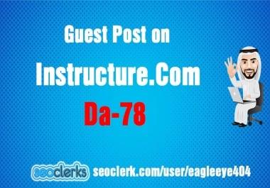 I will Guest Post on instructure dot com High Da 78