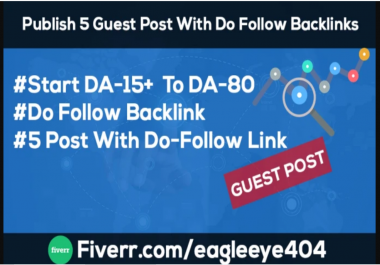 Publish 4 GuestBlog With Dofollow Backlinks