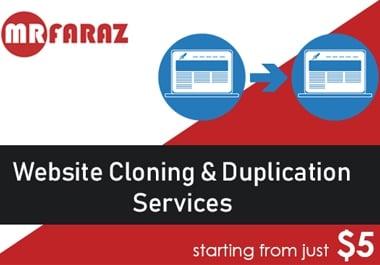 clone,  copy,  duplicate website to wordpress