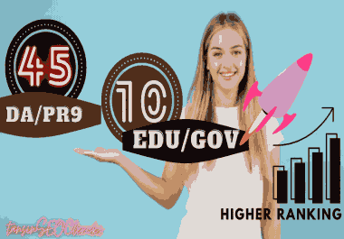 I Will Manually Do 45 High DA / PA Backlink With 10 EDU/GOV High Pr Backlinks 2020 Best Ranking