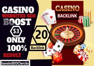 I Do Manually 20 High Quality Backlink For Rank Casino, Poker, Gambling Site On Top