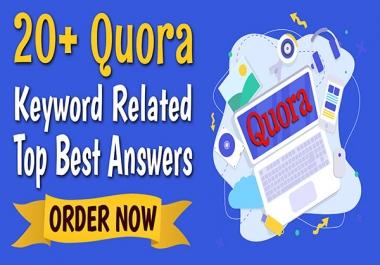 Keyword Related 20 Quora Answers Posting
