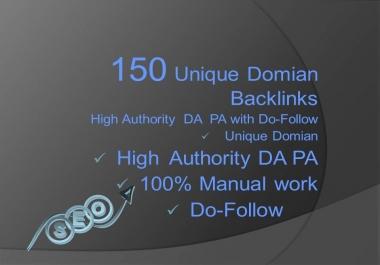 I will do 150 unique Domain HIgh DA+ PA d0folow