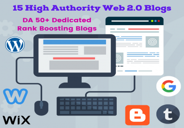 15 Unique High DA Web 2.0 Blogs