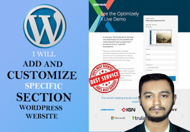 I will create an attractive wordpress landing page