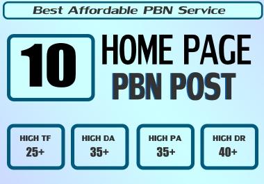 Homepage 10 PBN High 25 Plus DA PA CF TF Moz Authority Expired domain Backlinks