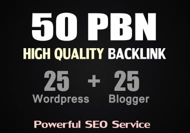 50 Web2.0 PBN Post on Blogger and WordPress High DA Permanent Backlink