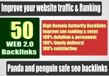 Build 50+ Backlink with high DA 40+ PA 40+,  DOFOLLOW with 40+ Unique websitelink