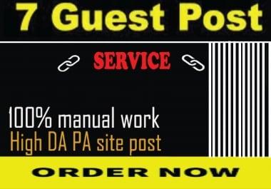 Publish 7 Guest Posts High DA 90+ websites Boost your SEO Ranking