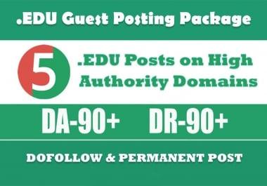 EDU Guest Posting - 5 Posts on High Authority EDU sites - DA90+