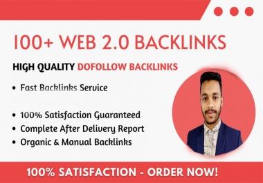 I will build manually 100+ web 2 0 backlinks