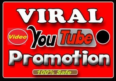 Do fast Organic YouTube video promotion and social media marketing