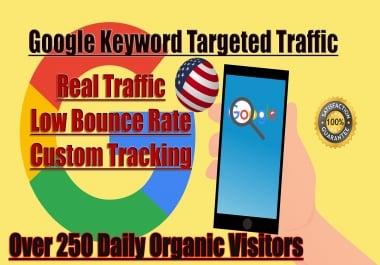 We will send 30 days unlimited USA website traffic from Google,  Bing and yahoo