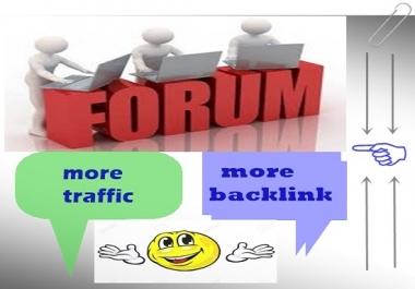 I will provide 20 Forex Trading Forum post and created high authority backlink