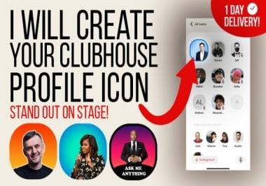 I will create professional culbhouse profile icon