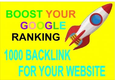 I will provide you 1000 backlinks for you website